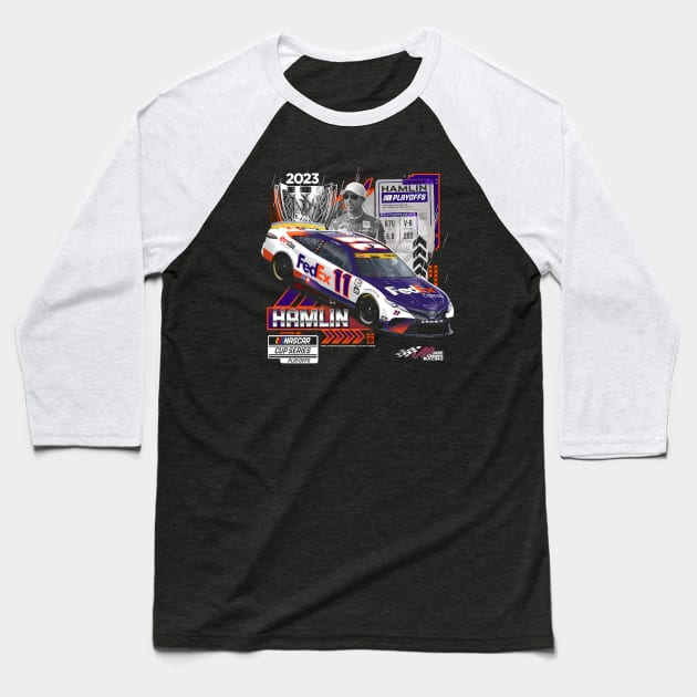 Denny Hamlin Series Playoffs Baseball T-Shirt by art.Hamdan